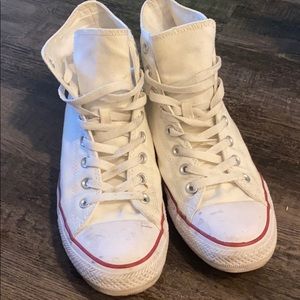 Converse white high tops
